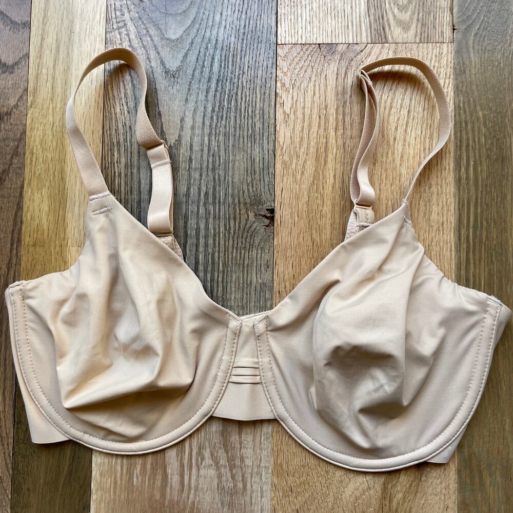 Wacoal 855308 Underwire Bra 34DD Nude Full Coverage Beige Comfort